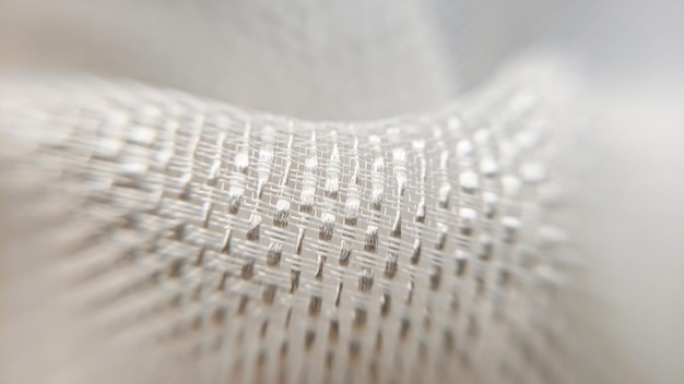 bliska fotografia haftu na materiale